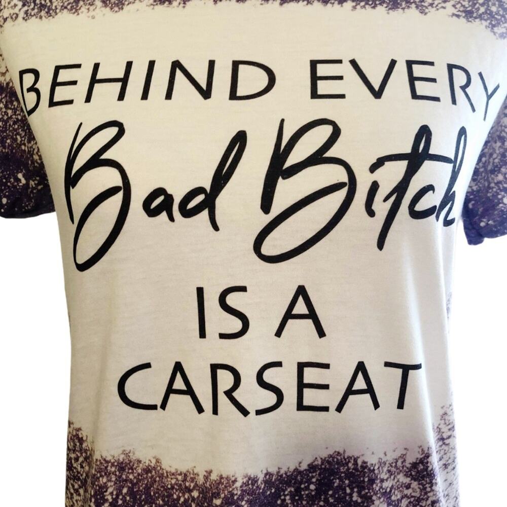 Car Seat Mama Bleach Dye Handmade Graphic Tee